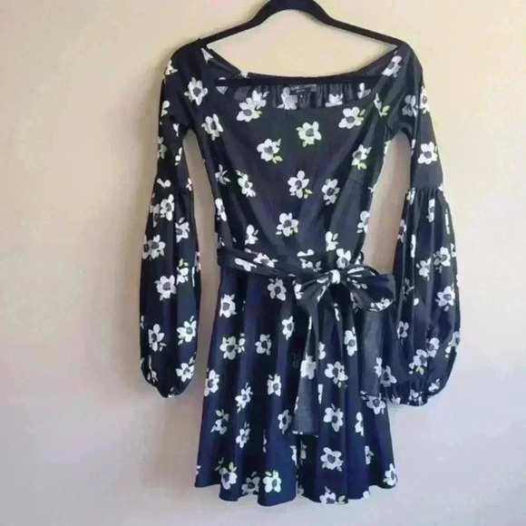 CAROLINE CONSTAS GISELE mini DRESS IN BLACK & WHITE size small - Picture 3 of 12